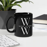 Black Glossy Woman of Worth Mug