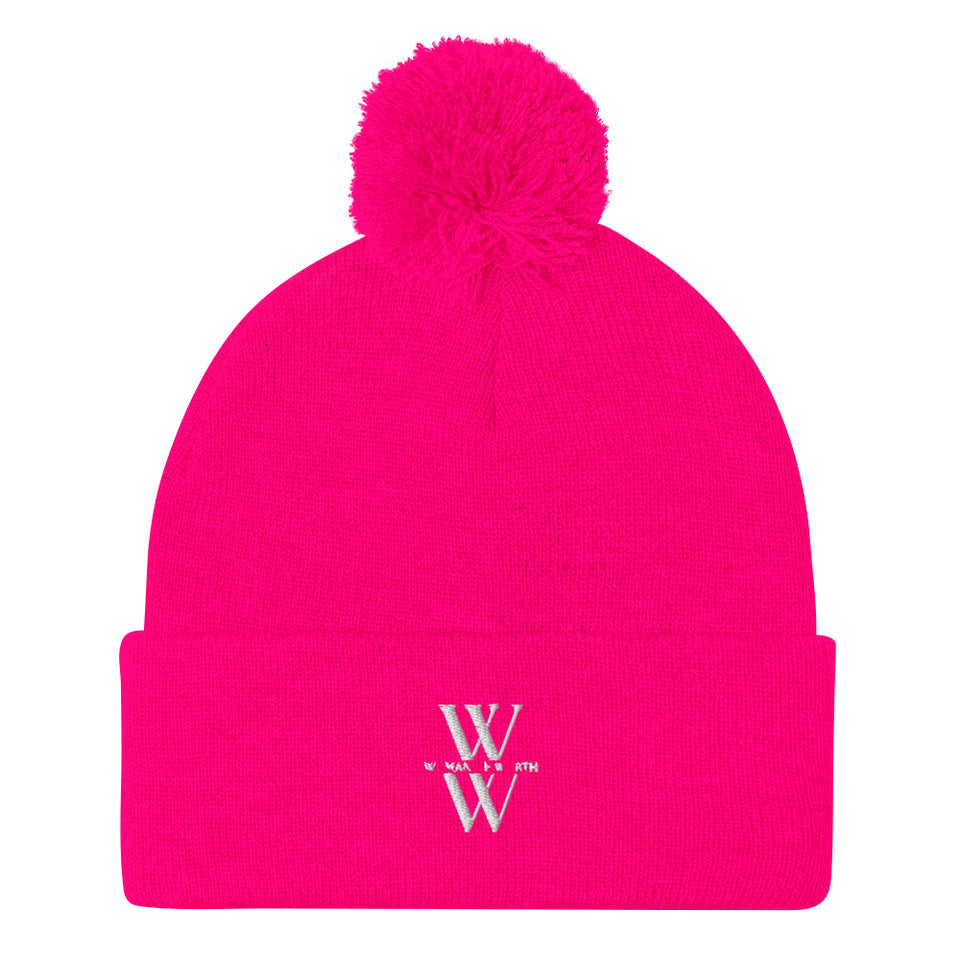 Woman of Worth Pom-Pom Beanie
