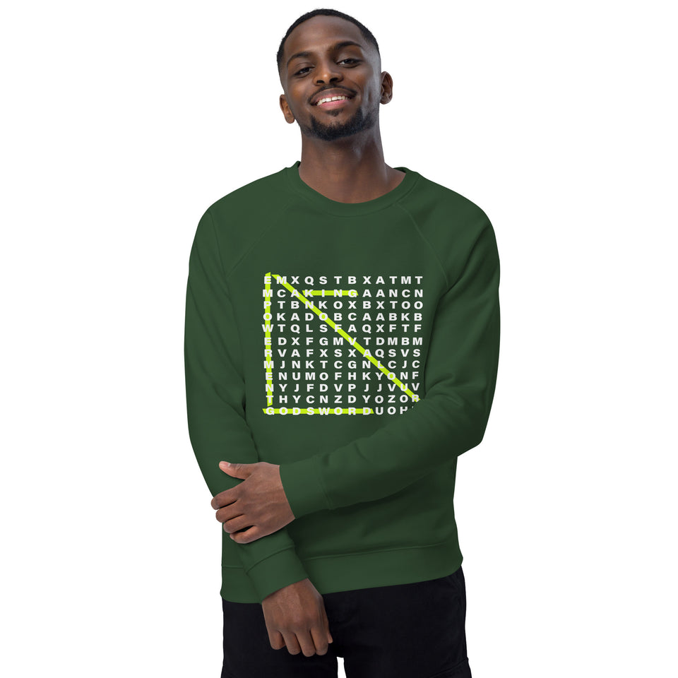 Mens MOV organic raglan sweatshirt