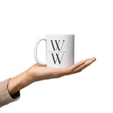 White glossy Woman of Worth  mug