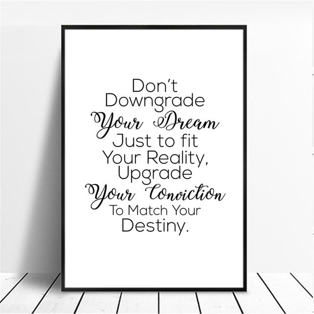 Motivational Minimalist Decor Art