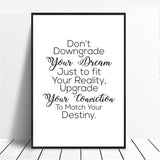 Motivational Minimalist Decor Art