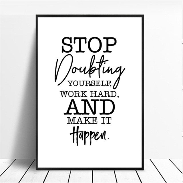 Motivational Minimalist Decor Art