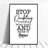 Motivational Minimalist Decor Art