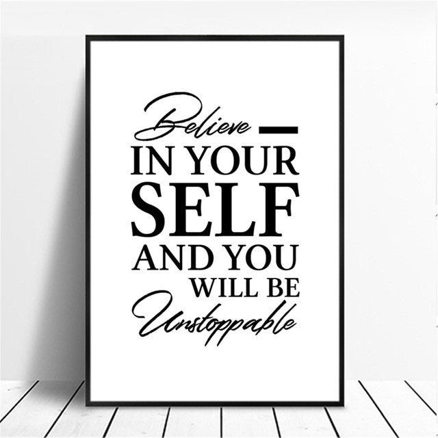 Motivational Minimalist Decor Art