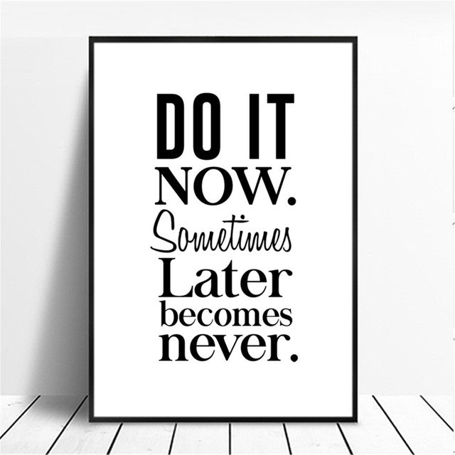 Motivational Minimalist Decor Art