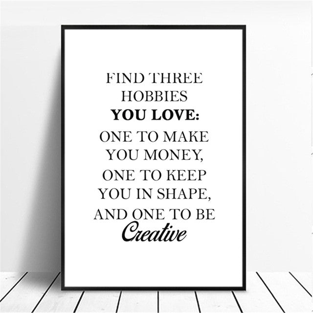 Motivational Minimalist Decor Art