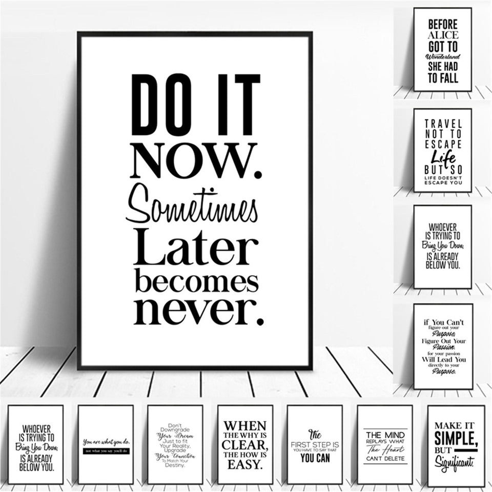 Motivational Minimalist Decor Art